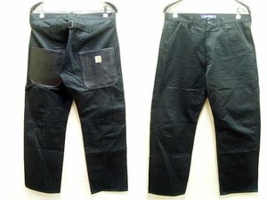 ◇即決[S]美品 JUNYA WATANABE MAN 18SS carhartt 別注 解体再構築 ペインターパンツ 黒 リメイク コラボ COMME des GARCONS WA-P102■1341