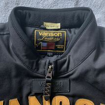 VANSON バンソン ライディングジャケット ウインター BLACK/YELLOW Lサイズ ストレッチ素材 プロテクター取付可能 新品 A50308-16_画像6