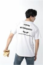 ★ VANSON バンソン メッシュ Tシャツ VS22805S WH/BK Lサイズ 半袖 プリント 新品 正規 A50320-6_画像3