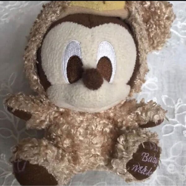全長16cm☆非売品☆クマを被ったベビーミッキー ぬいぐるみ