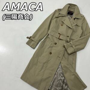 [AMACA]a maca three . association trench coat belt attaching long height beige lady's USC03-660-40