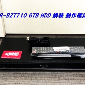 500GB → 6TB HDD ＜使用時間 428時間＞ 換装 Panasonic DIGA DMR-BZT710 動作確認済 新品代替リモコン付の画像1