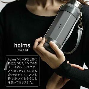 シービージャパン 水筒 グレー 460ml 直飲み 真空断熱 ステンレスボトル 専用ホルダー付き オクタボトル holmsの画像2