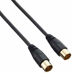  Elecom antenna cable 2.5C slim type F type terminal difference included type strut - difference included type strut type 3m black AV-ATSS30BK