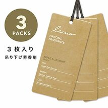 カーメイト LUNO 【ルームフレグランス】 吊り下げ芳香剤 ハンギングペーパー 【アップル&ジャスミンの香り】 ルーノ DH413_画像3