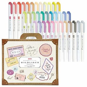  Zebra highlighter mild liner 35 color set gift BOX go in WKT7-35C