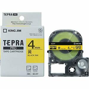  King Jim tape cartridge Tepra PRO 4mm SC4Y yellow / black character 