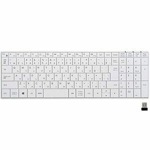  Buffalo 2.4GHz wireless compact keyboard PC/Windows/Mac correspondence remote tere Work staying home white BSKBW3