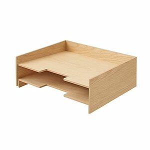  Muji Ryohin wooden document adjustment tray A4*2 step 82603347