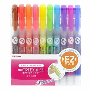  Zebra highlighter OP Tec s1 EZ 10 color WKS11-10C red * pink * orange * yellow * green * blue * dark blue * red purple * purple * tea 