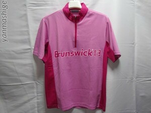 Brunswick [S размер ] dry половина Zip рубашка негодный номер [ розовый x красный ] боулинг рубашка Blanc zwik солнечный Bridge SUNBRIDGE