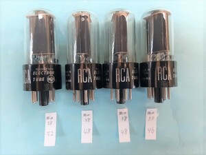 即決あり■傷有り■6W6GT RCA 4本組 中古品 ブラックプレート 同一ロット品