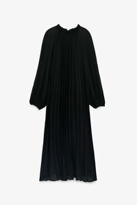 [ unused ]ZARA Zara long One-piece pleat dress black black M