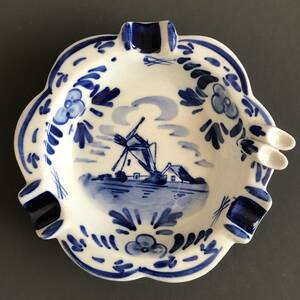 新品 デルフトブルー DELFT ☆ デルフト焼き オランダ製 灰皿 飾り インテリア 