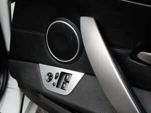 BMW Z4 E85 ドアスピーカーグリル アル製ミリング 左右セット ヘアライン仕上げ Z4ロードスター アルミリング2個セット///////