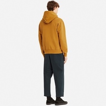 黄M Uniqlo U スウェットプルパーカ長袖 イエロー マスタード スウェットプルパーカー ヘビーウェイト 2018AW ユニクロ×ルメール 女性にも_画像6