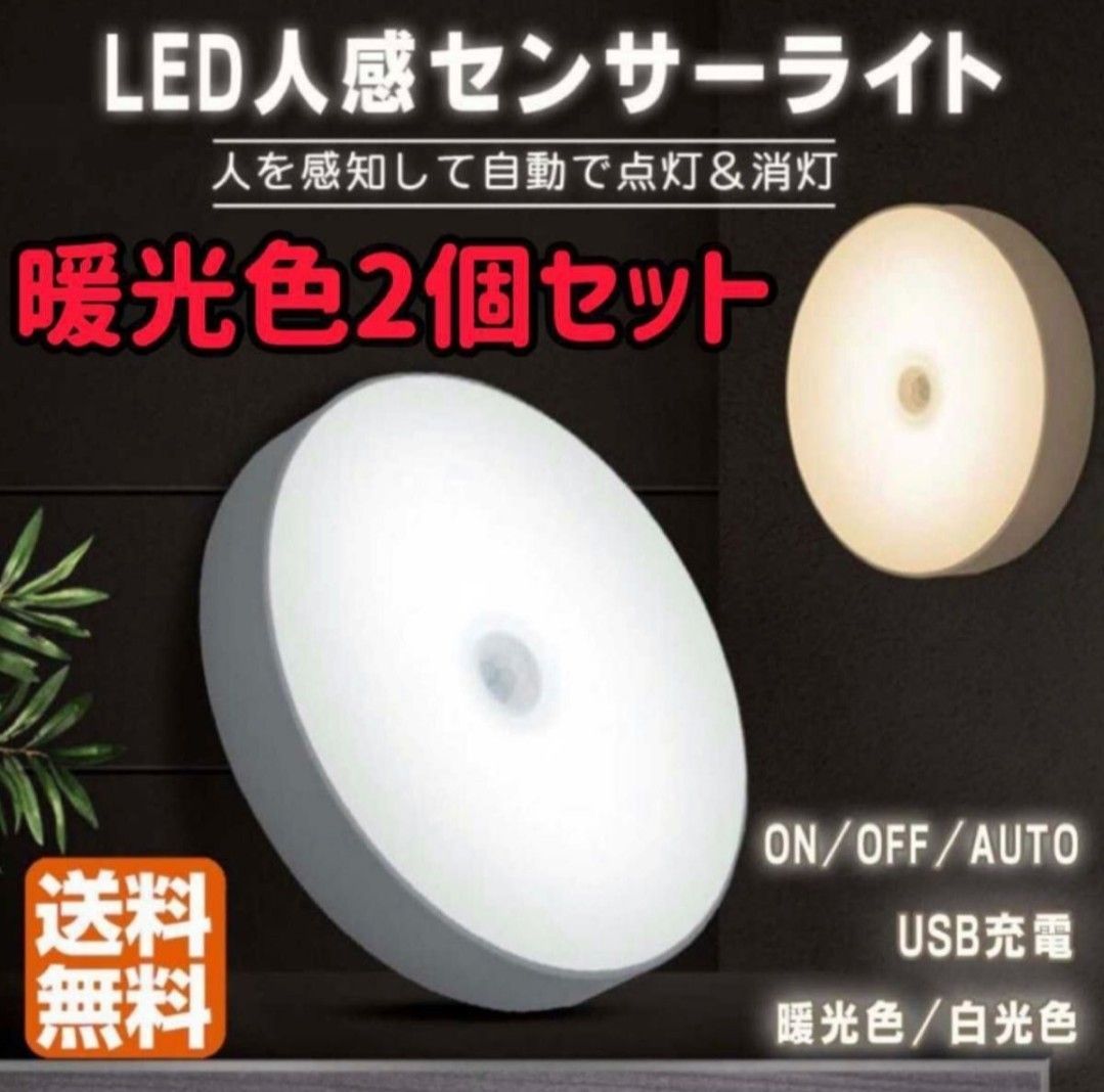 2022新発 LED センサーライト 人気 2個セット 新発売 人感センサー