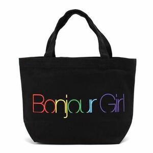 新品*定価3080*bonjour records ロゴ キャンバス トートバッグ ブラック ボンジュールレコード ボンジュールガール bonjour girl