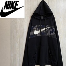 美品★NIKE★ナイキ★DRI-FIT フリース PO フーディ 長袖 メンズ スポーツウェア トレーニング パーカー★サイズXL　128-26_画像1