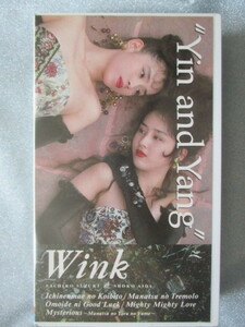 VHS Video Wink (Sachiko Suzuki/Shoko Aida) ['Yin and Yang'] 5 песен с картой текста 26 минут Polister 1991 PSVR-1008 J387