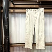 Papas 2タック チノパンツ サイズ50/L ベージュ パパス ① digjunkmarket_画像2