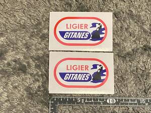 ★送料無料★LIGIER GITANES リジェ ジタン ステッカー デカール 90mm x 47mm 2枚セット