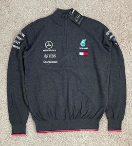 ★送料無料★ Mercedes-AMG Lewis Hamilton Half Zip Knitted Jumper ベンツ オフィシャル ルイス・ハミルトン ニット Sサイズ