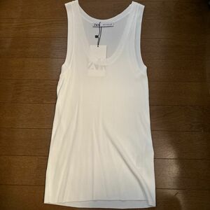 新品　未使用　ZARA　 タンクトップ　白　ホワイト　キャミソール