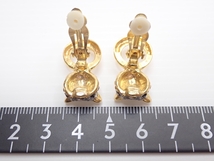 K428　ヴィンテージ　イヤリング　動物　アニマル　パンサー　口輪デザイン　ラインストーン　　ゴールドカラー　Vintage Earrings_画像7