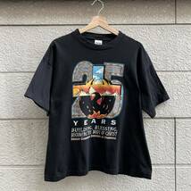 90s USA製 プリントTシャツ 半袖 黒 ブラック Murina ボックスシルエット ショート丈 リメイク アメリカ製 古着 vintage ヴィンテージ_画像1