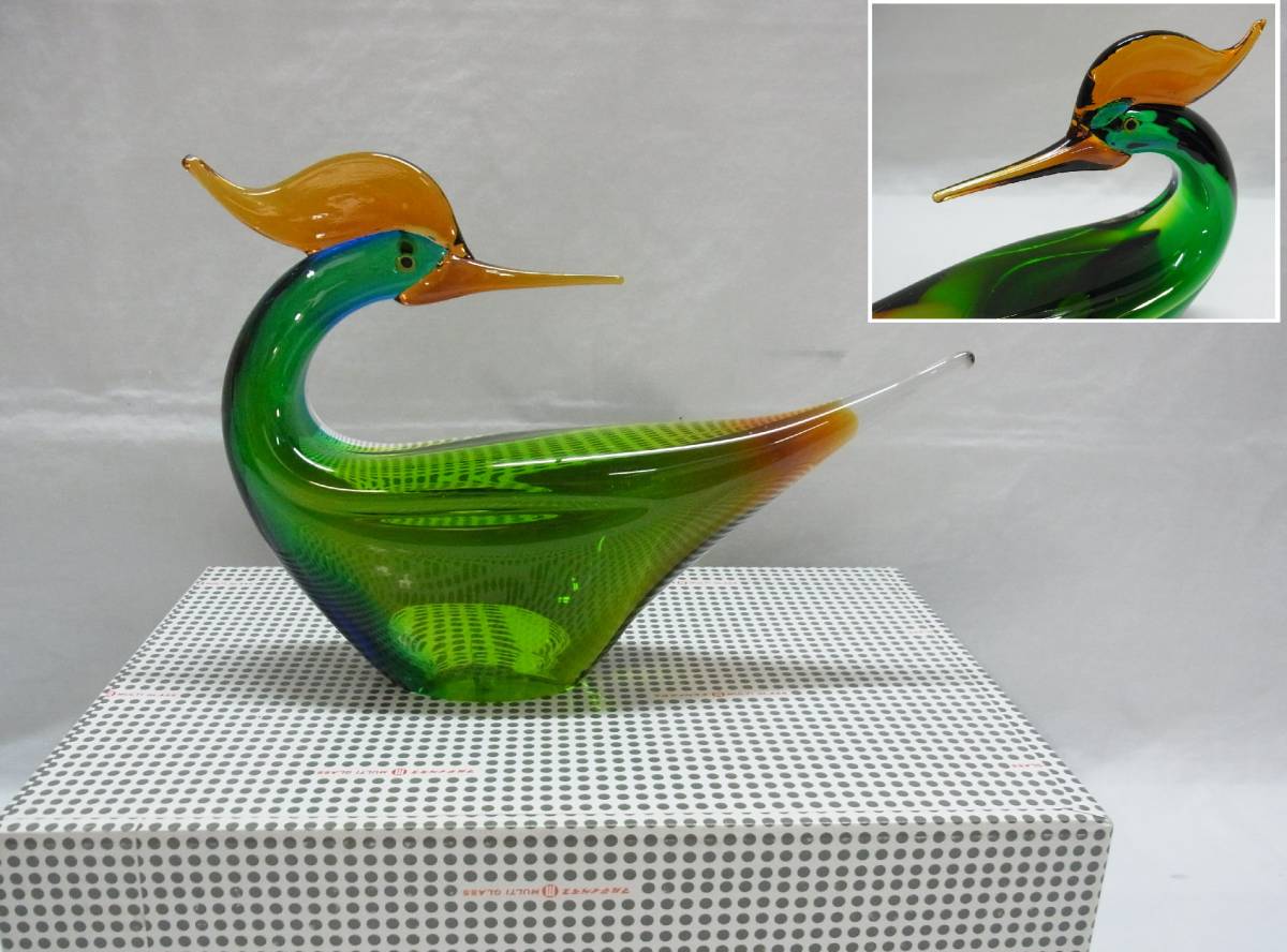 超特価】 週末お値下げ❣️マルティグラス 鳥 2羽 ガラス台付き