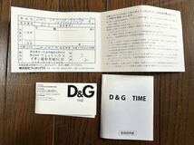 [ジャンク] 電池切れ D&G TIME 腕時計 DW0378 リズム ブラック 文字盤 アナログウォッチ メンズ レザーベルト 黒 ドルガバ クロノグラフ _画像10