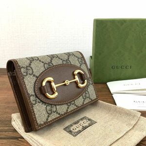 ☆送料無料☆ 未使用品 GUCCI コンパクトウォレット 621887 ホースビット 箱付き 38