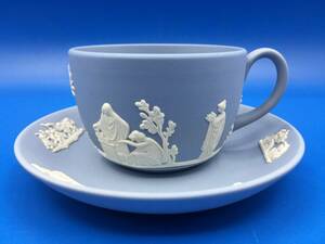 【未使用 保管品 箱なし】Wedgwood ウェッジウッド ★Jasper ★カップ&ソーサー(2)★サイズ 87mm×高さ57mm / 143mm