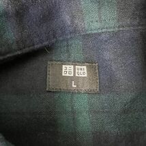 ◎UNIQLO ユニクロ ネルシャツ 長袖シャツ グリーン レディース Lサイズ 綿100%_画像7