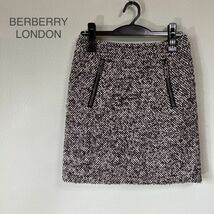 ◎BURBERRY LONDON バーバリー （株） 三陽商品 ツイードスカート スカート レディース サイズ38 日本製 秋冬_画像1