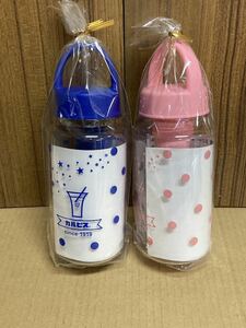 未使用 非売品 ★ カルピス 水玉 シェイカー ブルー ピンク 計2個 ★ 1〜14