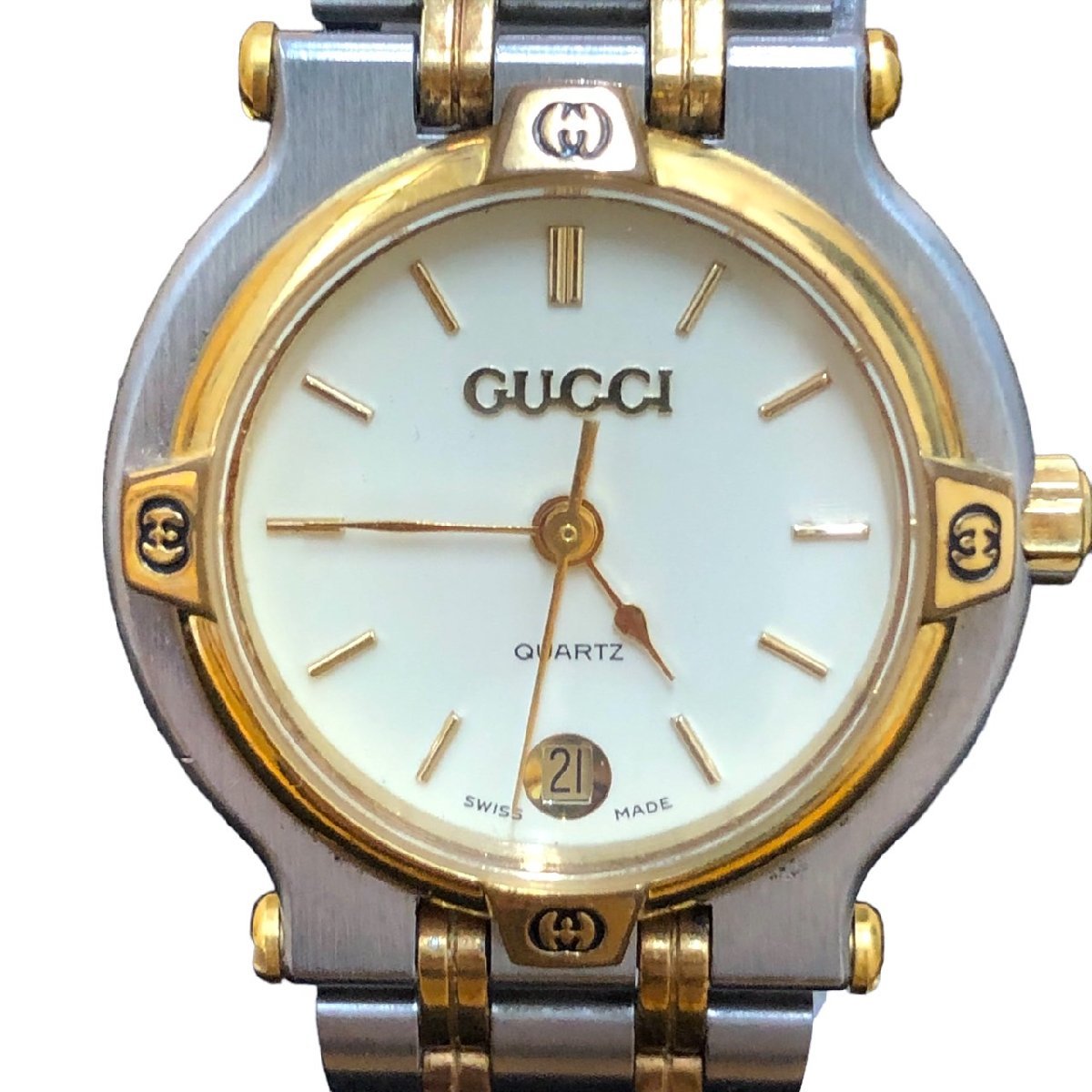 GUCCI グッチ時計9000L　レディース時計　稼働品　人気　美品 腕時計(アナログ) 【中古美品】