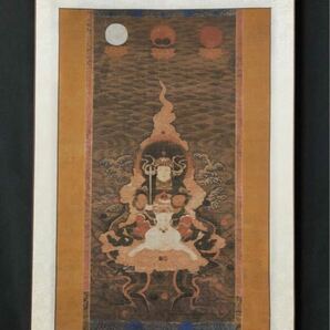 【大珍品】荼枳尼天 ダキニ天 13世紀 天女 夜叉 密教 複製 印刷 掛軸 絹装 仏画 仏教美術 密教 古美術 修験道 真言宗 天台宗 稲荷 神仏習合の画像1