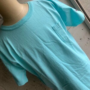 アメリカ古着 チャンピオン T1011 ヘビーウェイト 胸ポケット Tシャツ ライトブルー L U.S Used Clothing CHAMPION Heavyweight T-Shirt