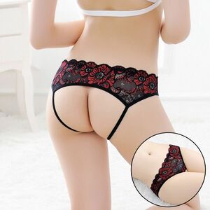 送料360円同梱OK☆SHOb70 セクシー ランジェリー 黒 バックレス Oバック ショーツ パンティ エロ 露出 プレイ