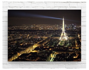 インテリアポスター フランス パリの風景 パリの夜景 A2サイズ(420×594mm) an6