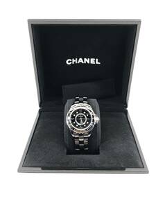 *CHANEL Chanel J12 29mm H2685 wristwatch quartz 8P black ceramic lady's *