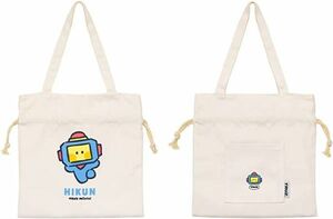 TRUZ 公式　minini HIKUN ヒークン　韓国　K-POP TRUZ トラッズ　ひも付きエコバッグ 巾着 エコバッグ トートバッグ
