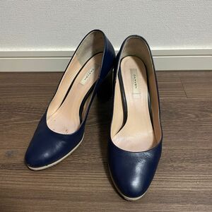 カルヴェン　CARVEN パンプス　ネイビー　23.5