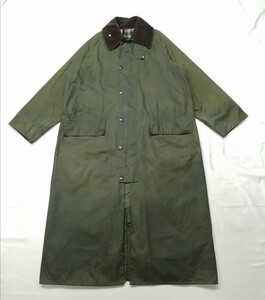 “Mint”80s Barbour burghley c38　バブアー　3クラウン　バーレー　バーレイ　ステンカラーコート　オイルド