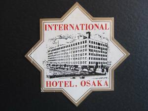  hotel label # Osaka Kokusai hotel # sticker 