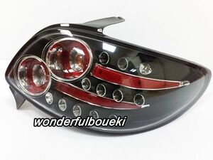 プジョー・206（Peugeot 206 ） LEDテールランプ 3/5ドア ブラック 新品 左右セット