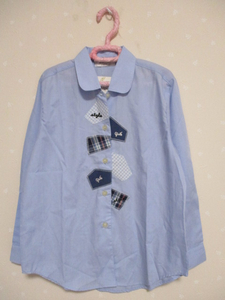 # SunJuly # pretty blouse 130cm light blue unused 