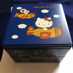  ultra rare rare goods Sanrio 2000 year made Hello Kitty 2 step multi-tiered food box that time thing 